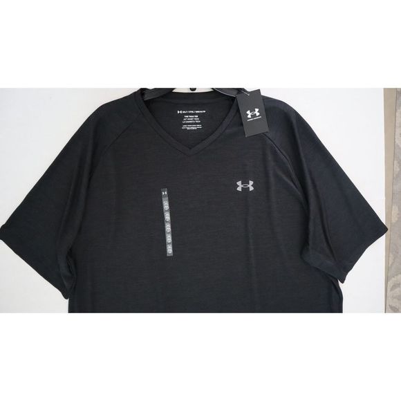 Under Armour 1328190 001 Men's Sz 3XL Black Tech V-Neck Loose Fit S/S T-Shirt - Picture 4 of 6